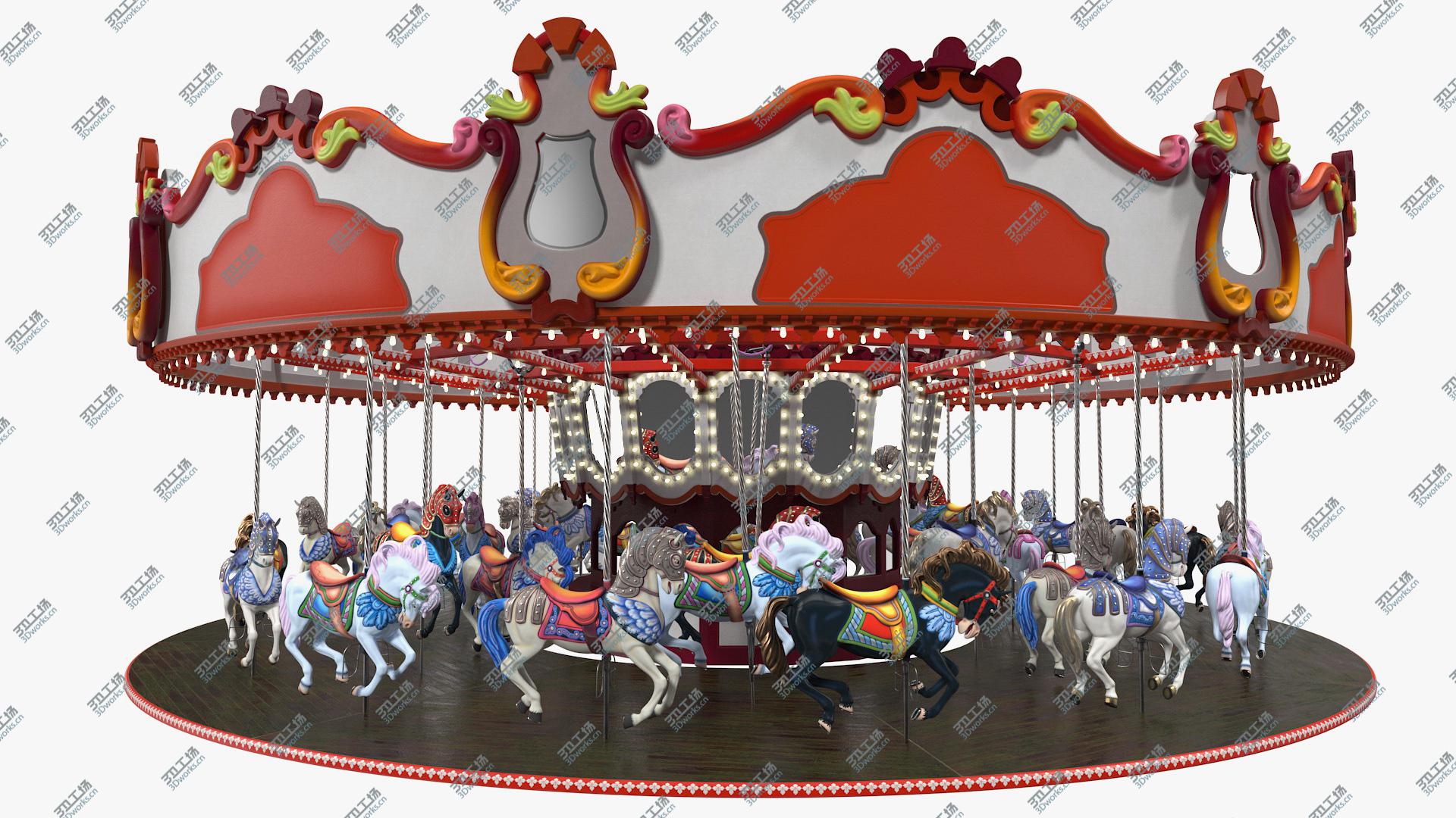 images/goods_img/202104091/Park Carousel with Horses Rigged model/1.jpg